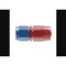 Aeroquip -10 AN Hose, Straight, Anodized, Red/Blue, Aluminum FCM1014 - alternate 3